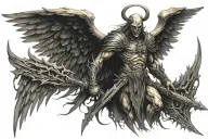 Warrior Angel tattoo design idea