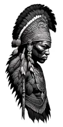Zulu Warrior Protector tattoo design idea