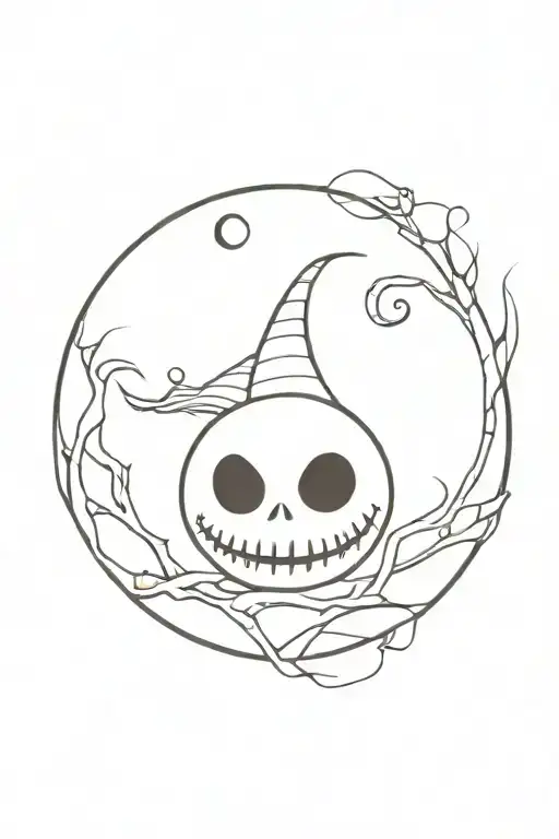 nightmare before christmas tattoo design idea