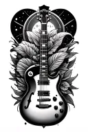 guitar in memory tattoo tattoo design idea