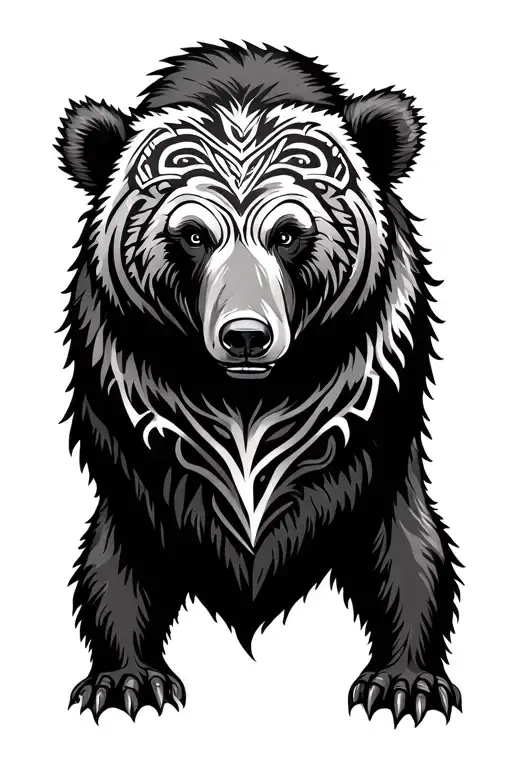 Tribal Bear tattoo design idea