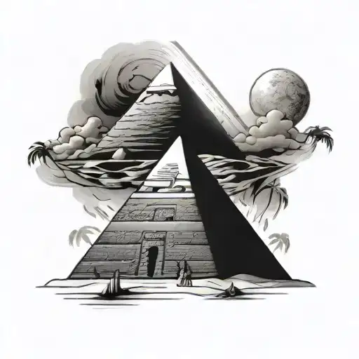 pyramid of Giza tattoo design idea