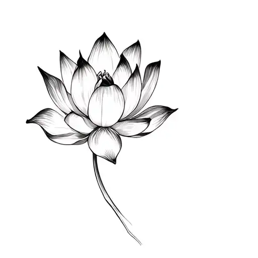 Filler Floral lotus flower tattoo design idea