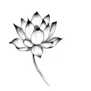 Filler Floral lotus flower tattoo design idea