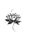 Filler Floral lotus flower tattoo design idea