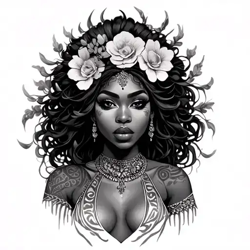 Oshun tattoo design idea