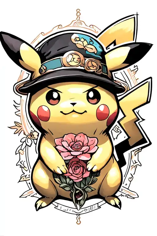 3 pikachu pokemon tattoo design idea