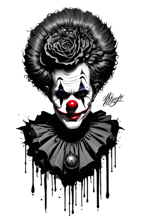 art the clown tattoo design idea