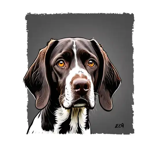 German Shorthaired Pointer tattoo design idea