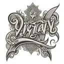 Vijay name written tattoo design idea