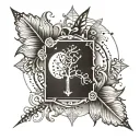 Incorporate a scripture verse into a bold and edgy design to represent your Christian faith and badass attitude tattoo design idea