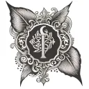 Incorporate a scripture verse into a bold and edgy design to represent your Christian faith and badass attitude tattoo design idea