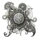 Incorporate a scripture verse into a bold and edgy design to represent your Christian faith and badass attitude tattoo design idea