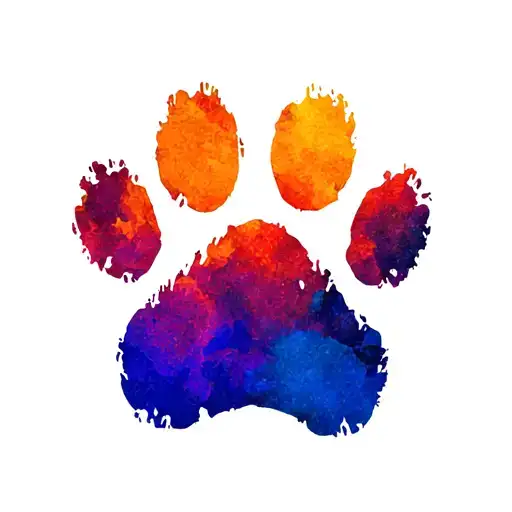 paw print of our cat who passed away. add some more design elements to it so it is not JUST a paw print tattoo design idea