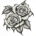 smoke dollar rose wrapped tattoo design idea