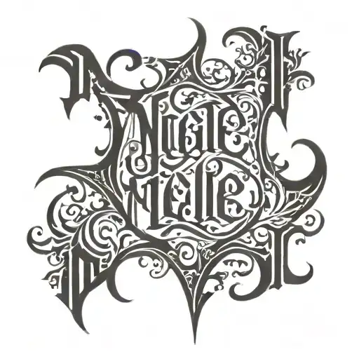 ambigram that says Nicole and when turned upside down it says Sarah tattoo design idea