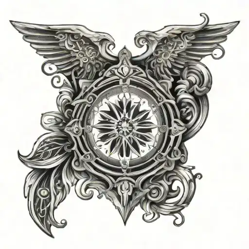 Ornamental shoulder male tattoo fallout new vegas casino themed tattoo design idea