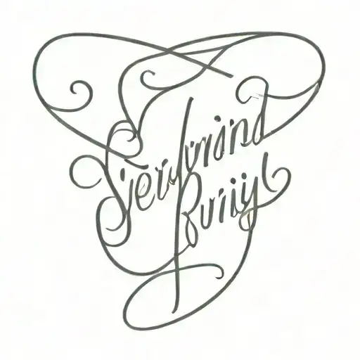 Serendipity lettering tattoo design idea
