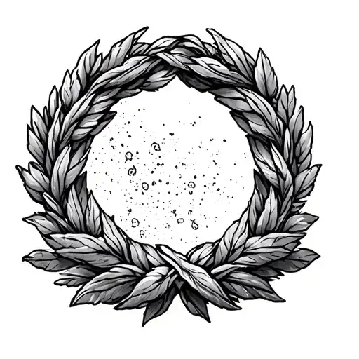Ancient Greek Wreath half sleeve tattoo design idea