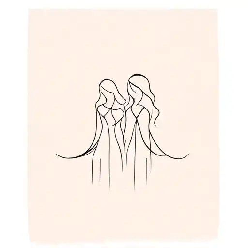 three sisters tattoo design idea