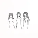 three sisters tattoo design idea