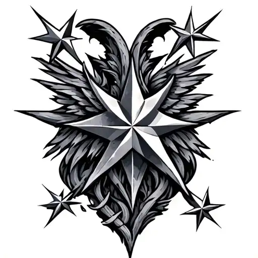 invictus roman font tattoo with fallen stars  tattoo design idea