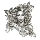 Beyonce lyrics  tattoo design idea