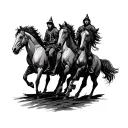four horseman tattoo design idea