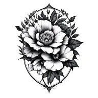 Filler Floral tattoo design idea