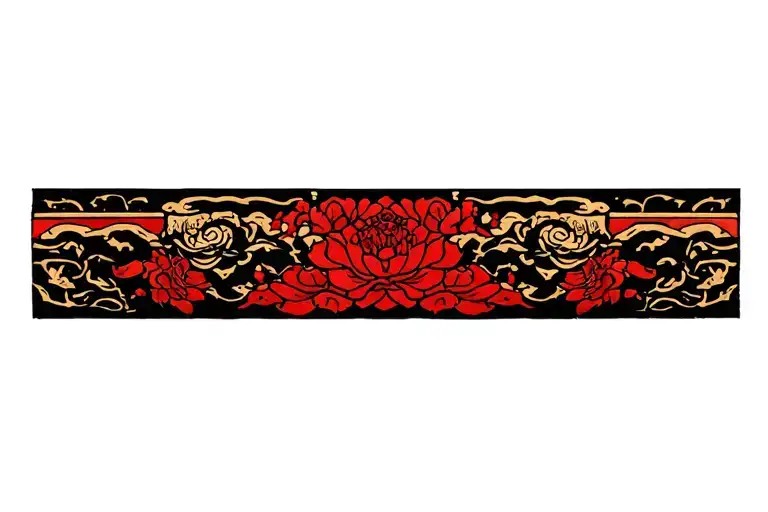 wrist band medieval, mystic, japanese tattoo design idea