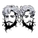 ambigram of Juan and Friend tattoo design idea