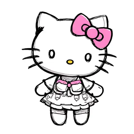 Kuromi From Hello Kitty tattoo design idea