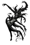 dance with the devil tattoo design idea