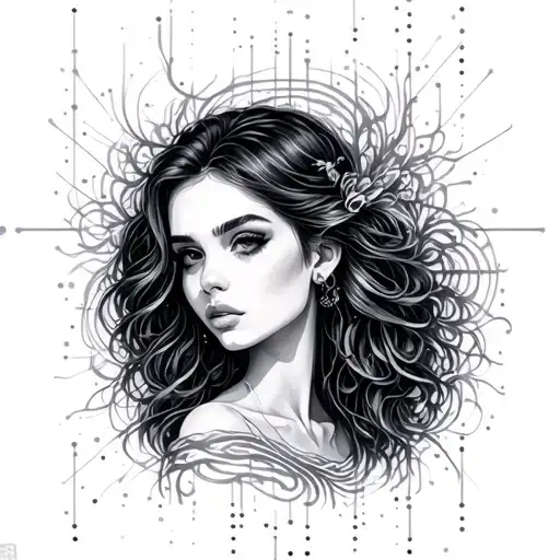 Deanna in Morse code flowing tattoo design idea