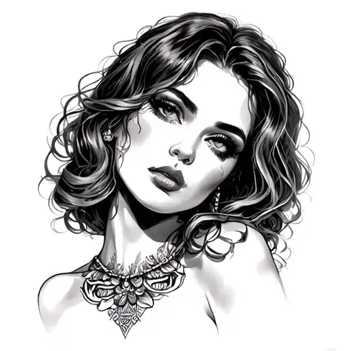 Prostitute tattoo design idea