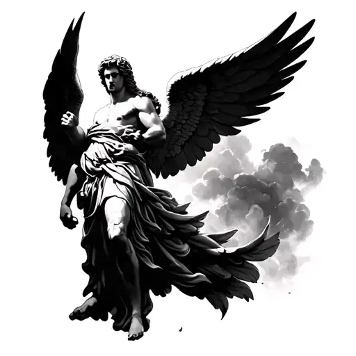 saint michael archangel tattoo design idea