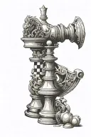 white chess king chess pieces tattoo design idea