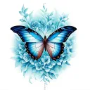 hearts aries virgo pisces butterfly tattoo design idea