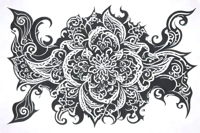 stencil art tattoo design idea