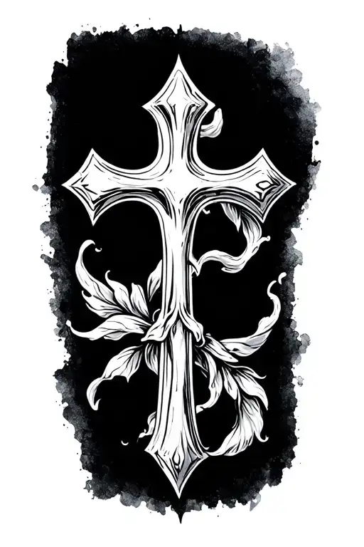 3 nails forming cross tattoo design idea