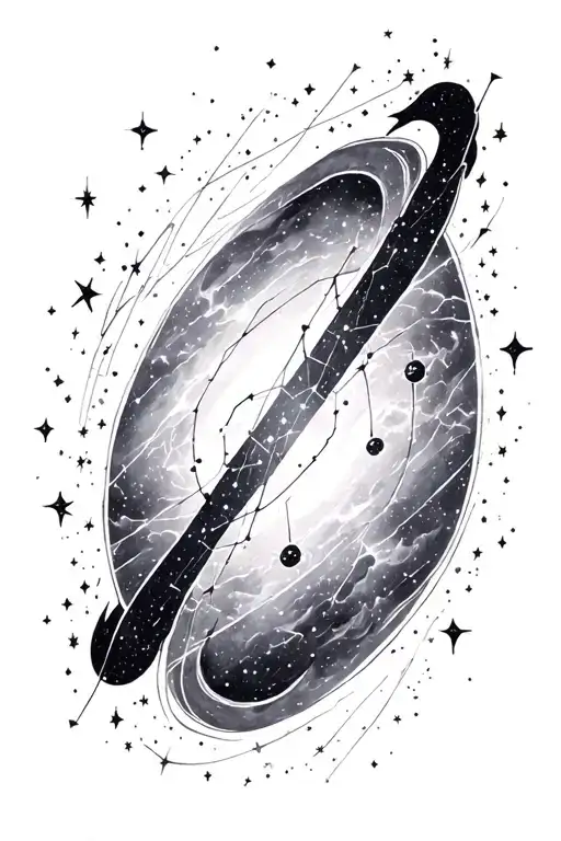 Andromeda Constellation tattoo design idea