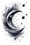 Andromeda Constellation tattoo design idea