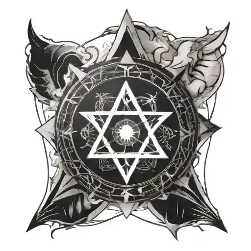 alchemy transmutation circle tattoo design idea