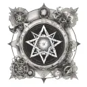 alchemy transmutation circle tattoo design idea