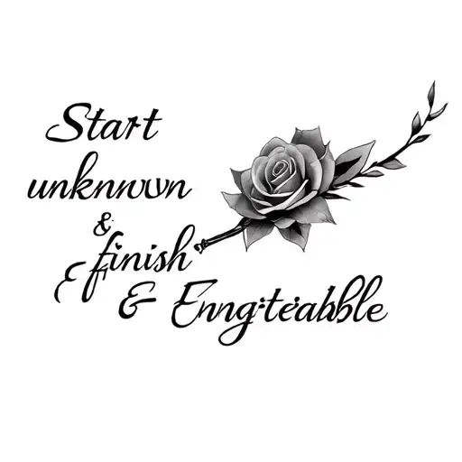 start unknown & finish unforgettable tattoo design idea