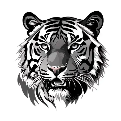 Tiger with MCMXCVIII as it's stripes tattoo design idea