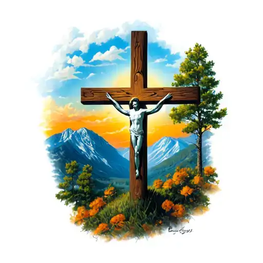 cross,Tennessee vols, Luke1:37 tattoo design idea