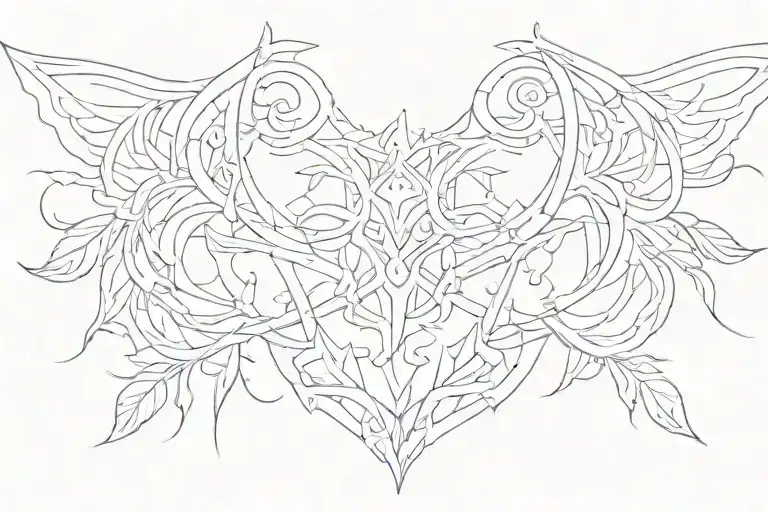 collar bone tattoo design idea