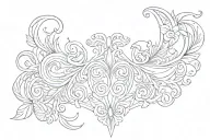 collar bone tattoo design idea