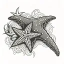 coconut starfish chili pepper tattoo design idea